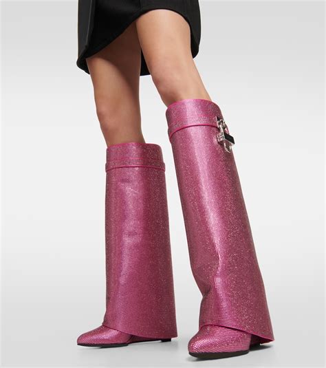 givenchy pink knee high boots|Givenchy boots women.